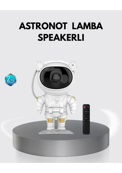 Astronot Şekilli Galaxy Projeksiyon Lambası Nebula Efektli Dekoratif Lamba