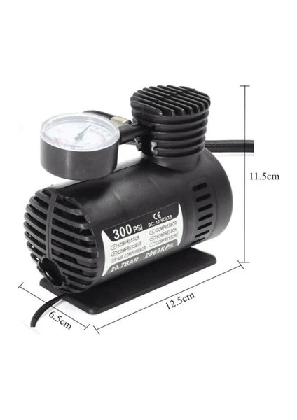 Plastik Gövdeli Siyah Mini Hava Kompresörü fiyatları