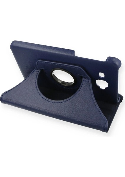 CPT83 Samsung Galaxy T280 Tab A 7 Kılıf 360 Tablet Deri Kılıf - Lacivert