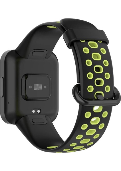 CPT83 Xiaomi Redmi Watch 2 Spor Delikli Kordon - Siyah-Yeşil fiyatları