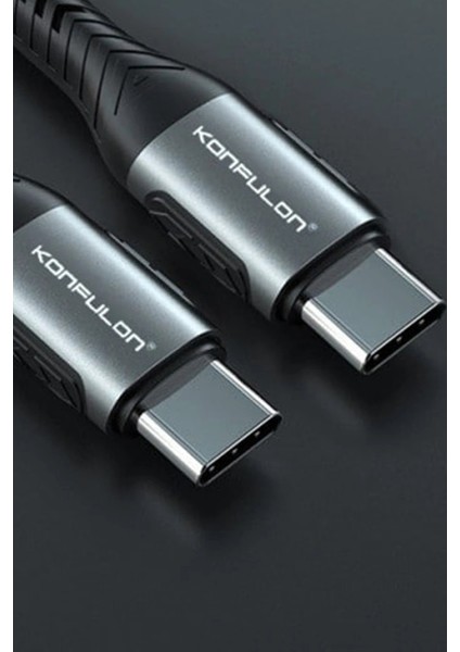 CPT83 DC43 Type-C To Type-C 1m Örgü 60W Hızlı Şarj Kablo - Yeşil modelleri