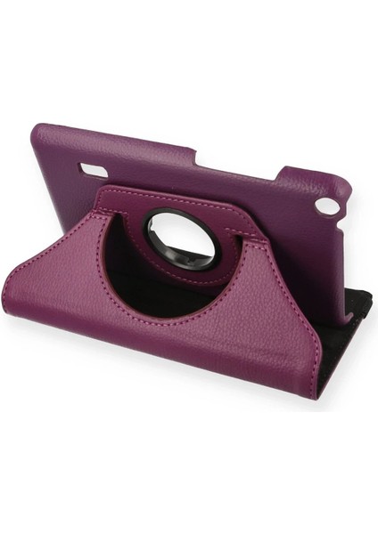 CPT83 Huawei Mediapad T3 7 Kılıf 360 Tablet Deri Kılıf - Mürdüm