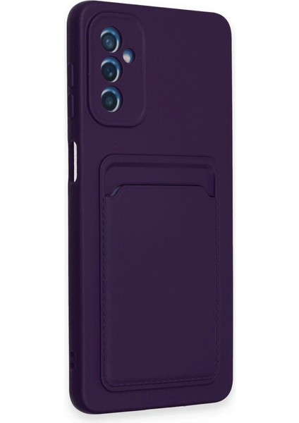 CPT83 Samsung Galaxy A14 4g Kılıf Kelvin Kartvizitli Silikon - Derin Mor fiyatları