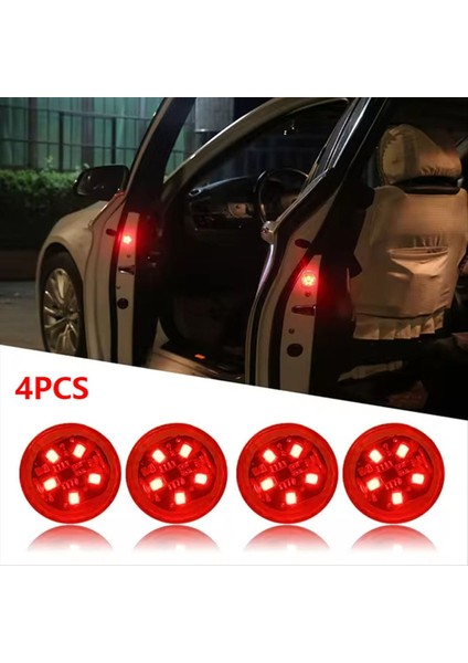4pcs Araba Açılış Kapısı Güvenlik Uyarı Işığı LED Çarpışma Karşıtı Lamba Sinyali Yanıp Sönen Sinyal Park Park Işığı (Yurt Dışından) fiyatları