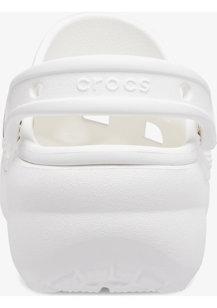 Classic Platform Clog Kadın Beyaz Terlik.100