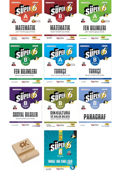 Nitelik 6. Sınıf Süper A-B Serisi Tüm Dersler 10LU Set + Telefon Standı