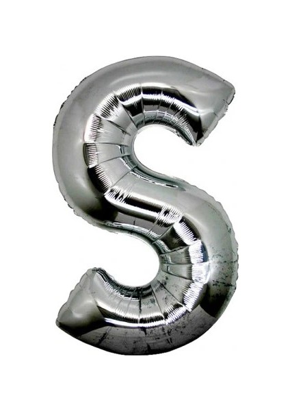 Gümüş Rengi Folyo Harf Balon 1 Metre
