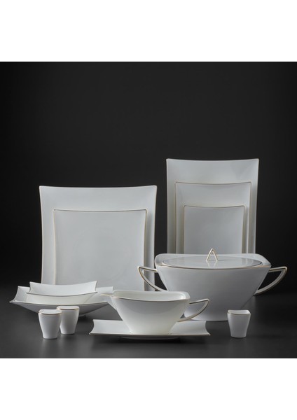 Wind Gold 12 Kişilik 64 Parça Yemek Takımı