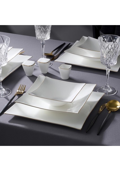 Wind Gold 12 Kişilik 64 Parça Yemek Takımı modelleri