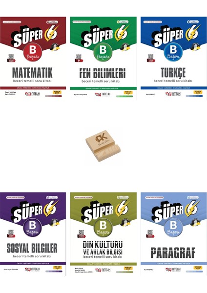 Nitelik 6. Sınıf Süper B Serisi Matematik Fen Türkçe Sosyal Din Paragraf Soru Bankası 6lı Set