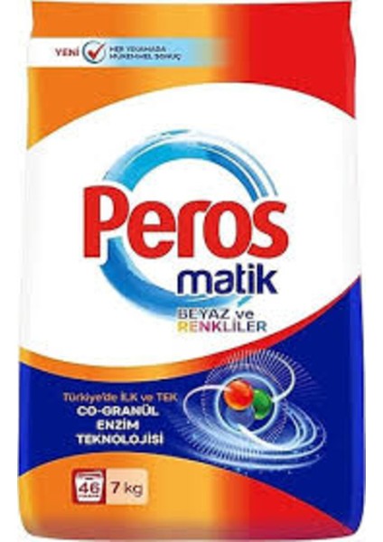 Matik Toz Deterjan Beyaz ve Renkliler 7 kg - 46 Yıkama