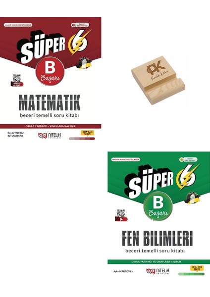 Nitelik 6. Sınıf Süper Matematik ve Fen Bilimleri (B) Beceri Temelli Soru Kitabı + Telefon Standı Pk