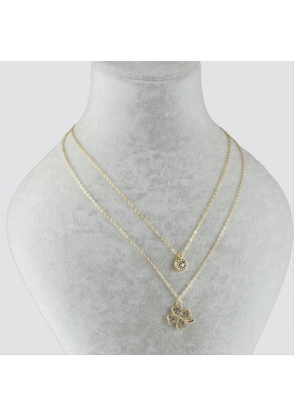 Ieg Yonca Figürlü Ikili Kolye