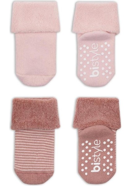 Nessiworld Çemberli Kaymaz Havlu Soket Çorap 2'li BS10503 Pudra Pembe fiyatları