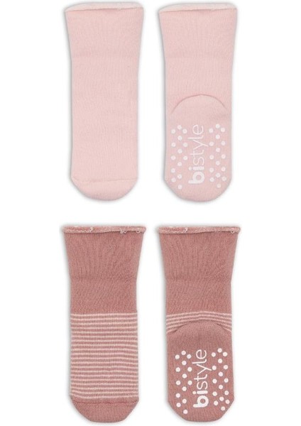 Nessiworld Çemberli Kaymaz Havlu Soket Çorap 2'li BS10503 Pudra Pembe modelleri