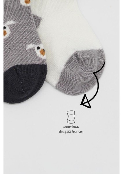 Nessiworld Love Dog Penye Soket Çorap 2'li BS10118 Gri modelleri