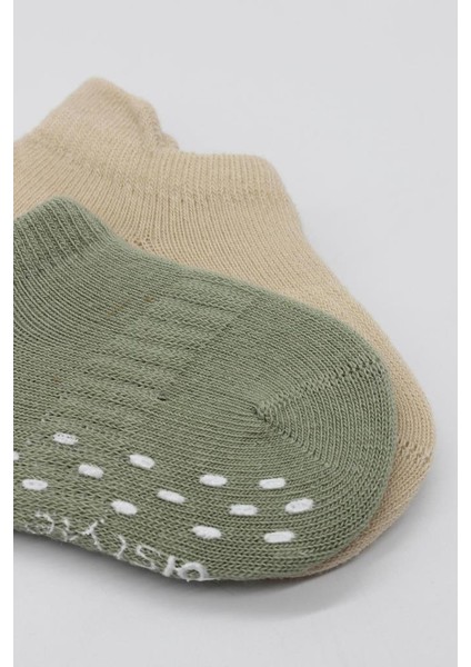 Nessiworld 2'li Sneakers Kaymaz Colours Penye Çorap BS20104 Nil Bej modelleri