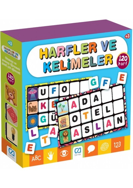 Games Harfler ve Kelimeler Eğitici Kartlar 120 Harf 5129