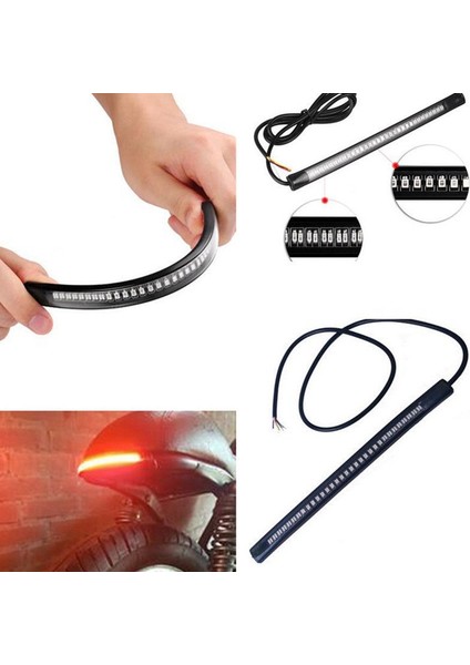3 Pcs Dayanıklı 48SMD &amp 12SMD Motosiklet Fren Işıkları Dönüş Işıkları LED LED Işıklar Su Geçirmez Motosiklet Lisansı Tayli Lamı 2pcs 23MM &amp 1pcs 2m (Yurt Dışından) modelleri