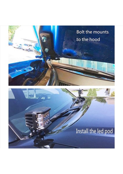 4x Ön Kaput LED Işık Montaj Braket Hood Hendek Lamba Braketleri Toyota Tacoma 2005-15 (Yurt Dışından) fırsatları