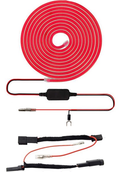 Evrensel 12V Fırfır Parlak LED Şerit Tesla Model 3 Y 18-23 Gaga Işık Kırmızı (Yurt Dışından)