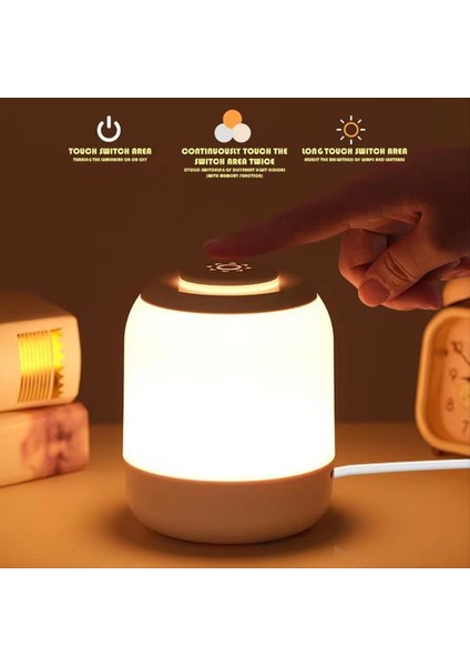 LED Gece Işık Dokunu Düğün Lamba Doku Düğünü Gece Banyo Yaşam Için Kablosuz Mini Lamba Dimmable Masa Lambası (Yurt Dışından)
