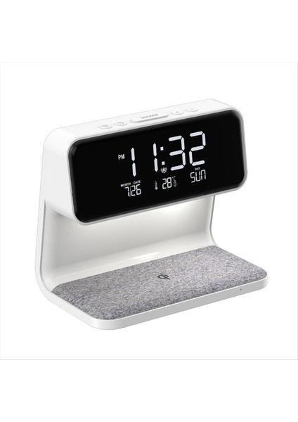 Kablosuz Şarj ve Işıklar ile Çalar Saat, Yatak Odası, Başucu Ofisi Için Dimmable Digtial Çalar Saat Şarj Istasyonu (Yurt Dışından) fiyatları