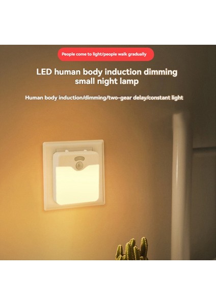 Hareket Sensörü LED Gece Işık Dimmable Lamba Oda Için Oda Enerji Verimli Alacakaranlıktan Şafak Sensör Merdiven Lambası Ab Fiş (Yurt Dışından)