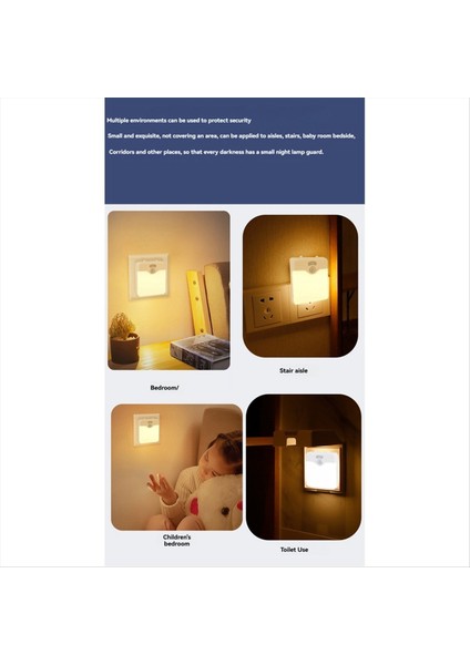 Hareket Sensörü LED Gece Işık Dimmable Lamba Oda Için Oda Enerji Verimli Alacakaranlıktan Şafak Sensör Merdiven Lambası Ab Fiş (Yurt Dışından) modelleri