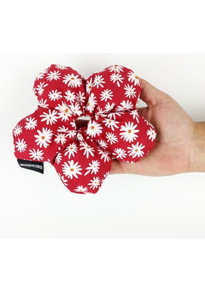 El Yapımı Elyaf Dolgulu Papatya Pofuduk Scrunchie Toka indirimleri