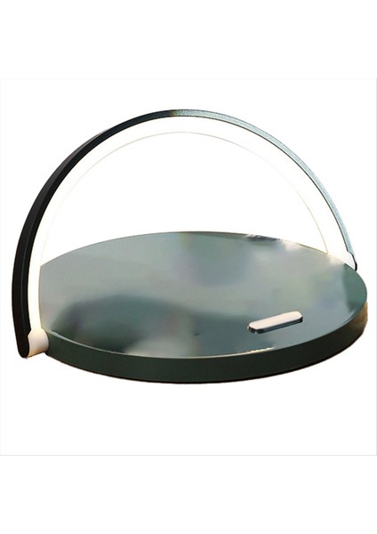 Yuvarlak Dokunlu Küçük Masa Lambası Çok Fonksiyonlu Kablosuz Şarj Cep Telefonu Tutucu Yeşil (Yurt Dışından)