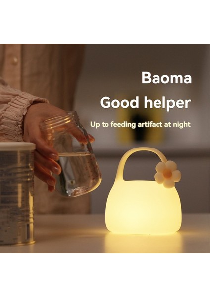 Torba Taşınabilir Lamba Sevimli Başucu Masa Üstü Pat Lamba Internet Ünlü Yumuşak Işık Zamanlayıcı Uyku Lambası (Yurt Dışından)