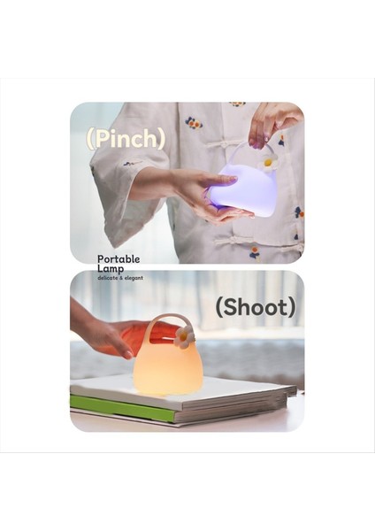 Torba Taşınabilir Lamba Sevimli Başucu Masa Üstü Pat Lamba Internet Ünlü Yumuşak Işık Zamanlayıcı Uyku Lambası (Yurt Dışından) modelleri