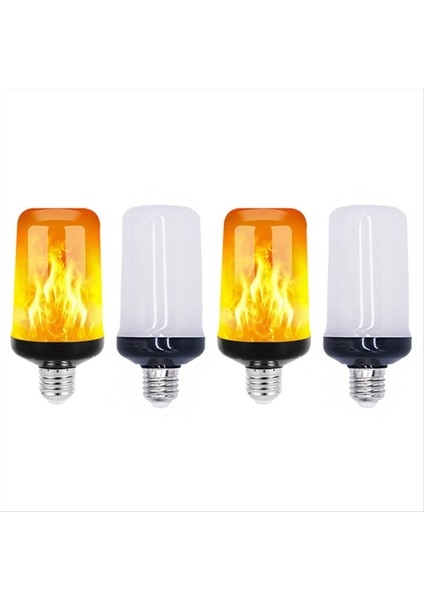 4pcs LED Alev Ampuller 4 Mod Titreşen Ampuller E27 Temel Ateş Alev Ampulü Noel Partys Sundurma Ev Dekor (Yurt Dışından)