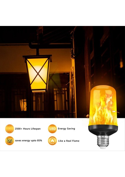 4pcs LED Alev Ampuller 4 Mod Titreşen Ampuller E27 Temel Ateş Alev Ampulü Noel Partys Sundurma Ev Dekor (Yurt Dışından) fiyatları