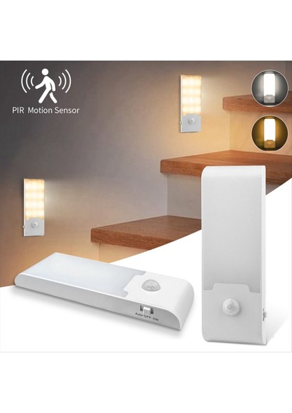 LED Indüksiyon Gece Işığı Kablosuz Hareket Sensörü Gece Lambası Insan Vücudu Indüksiyon Duvar Işığı Yatak Odası Dekor Işık B (Yurt Dışından) indirimleri