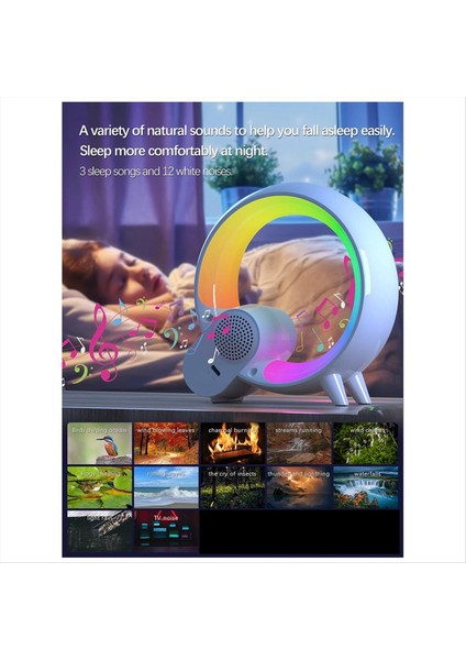 Ortam Işığı, 14 Çeşit Işık Efekti, 15 Çeşit Beyaz Gürültü Işığı, USB Başucu Gece Işığı Uyumak Için (Yurt Dışından) modelleri