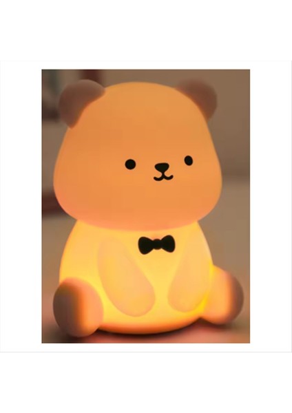 Silikon Teddy Bear Eğlenceli Gece Işığı 3 Seviye Döner Olabilen Kreş Işık Renkli Beyaz Yatak Odası Için Lamba Yanında Uyuyan (Yurt Dışından) fırsatları