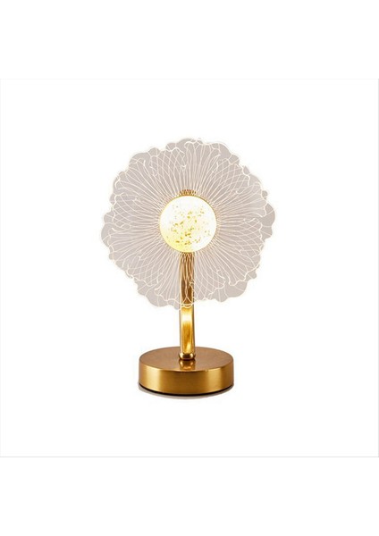 Yaratıcı Akrilik Ayçiçeği Masa Lambası LED Yatak Odası Atmosferi Dekoratif USB Başucu Lambası (Yurt Dışından)