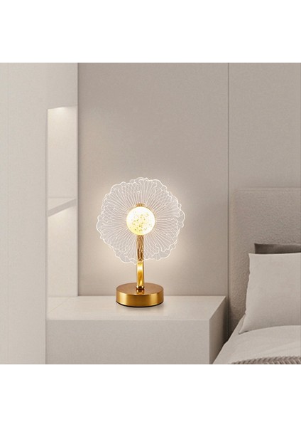 Yaratıcı Akrilik Ayçiçeği Masa Lambası LED Yatak Odası Atmosferi Dekoratif USB Başucu Lambası (Yurt Dışından) fiyatları