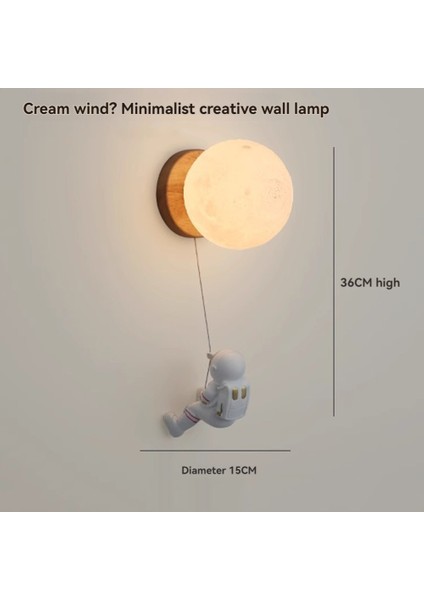 Yaratıcı Astronot Duvar Lambası 3D Baskı Abajur LED Duvar Işık Yatak Odası Başucu Çocuk Oda Duvar Sconce Astronot B (Yurt Dışından) fırsatları