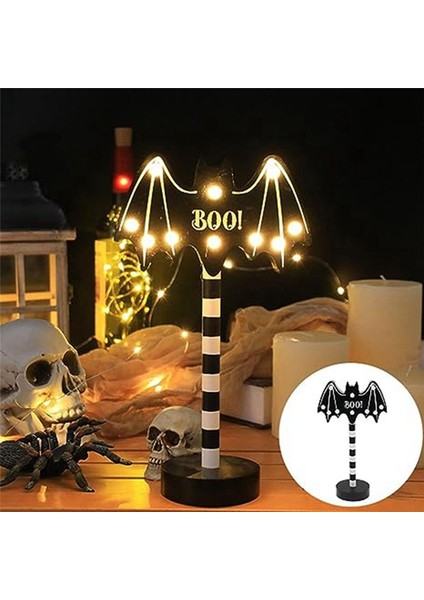 Cadılar Bayramı Hayalet Festival Modelleme Işıkları Kabak Yarasası Dekoratif Işıklar Ahşap Cadılar Bayramı Işıkları (Yurt Dışından) indirimleri