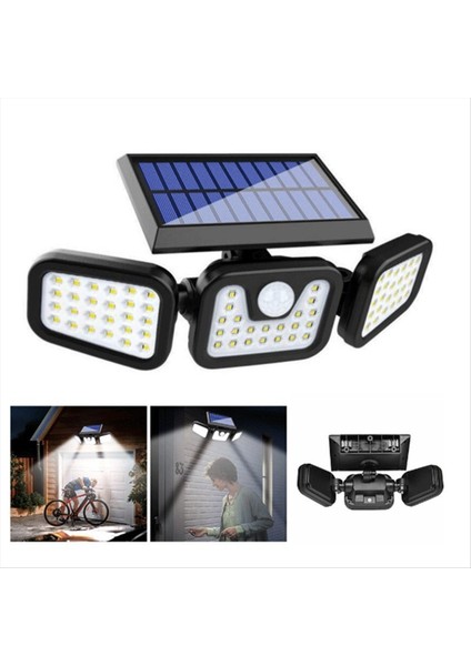 Güneş Indüksiyon Taşıma Işığı Su Geçirmez 74LED Üç Kafalı Katlanabilir Taşkan Işığı Akıllı Indüksiyon Açık Işık (Yurt Dışından) fiyatları