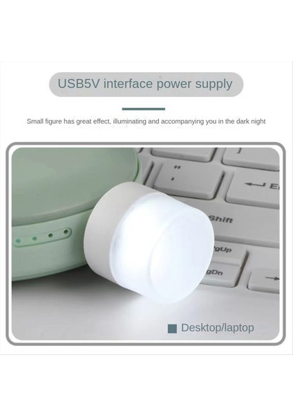 10PCS Mini USB Gece Işık Göz Koruma Kitabı Okuma Işık USB Fiş Bilgisayar Mobil Güç LED Gece Lambası, Beyaz Işık (Yurt Dışından)