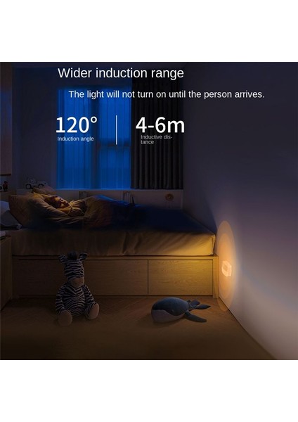 LED Hareket Sensörü Gece Işığı 3000K Stick-On Dolap Işığı Alacakaranlıktan Şafaktan Şafaktan Sensör 3 Paket Beyaz (Yurt Dışından) modelleri