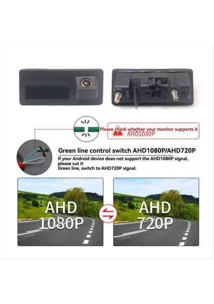 Araba Ters Kamera Ahd 1080P Arka Görünüm Vw Golf Passat B7 B6 Audi A3 A4 A5 Q5 A6 (Yurt Dışından) fırsatları