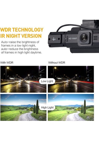 A88 Araba Ön Araba Döndürülebilir Araba Kamera Video Kaydedici Araba Kaydedici Gece Görüşü Çift Lens Evrensel Modelleri (Yurt Dışından) indirimleri