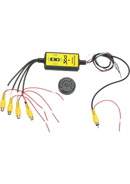 4to1 Araç Panoramik 360 Kamera Video Ters Anahtar Kutusu Araç Nokta Video Anahtarı Kutusu Kablosuz Uzaktan Kumanda (Yurt Dışından)