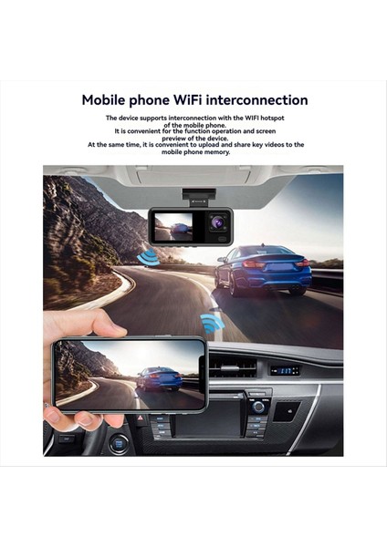 3 Kanal Dash Cam Arabalar Için Kamera Wifi 1080P Video Kaydedici Araç Araç Dvr Araç Aksesuarları Için Kamera (Yurt Dışından) fiyatları