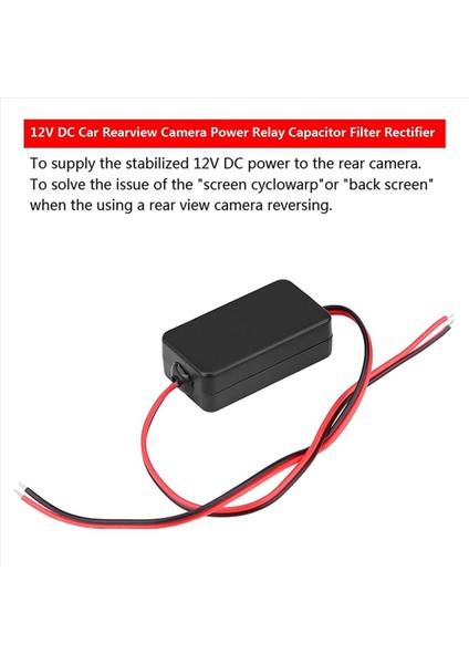 2x 12V Arka Görünüm Kamera Doğrultucu Röle Kondansatör Filtre Konnektörü Arka Görünüm Lens Anti-Hız Anti-Hızlı Balast (Yurt Dışından) modelleri